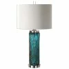 Budget 🤩 Uttermost Almanzora Blue Glass Lamp 🤩