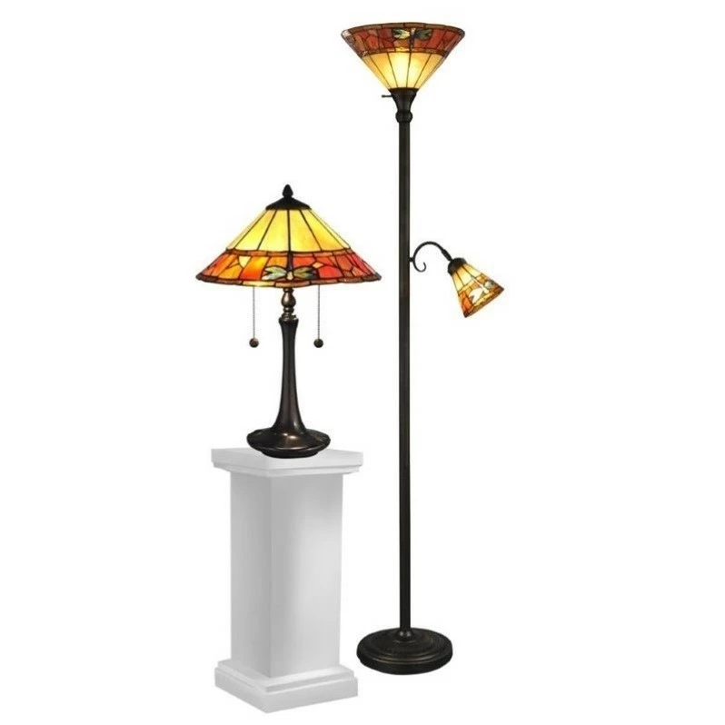 Hot Sale 😉 Dale Tiffany Genoa Table Lamp And Floor Lamp 🔔